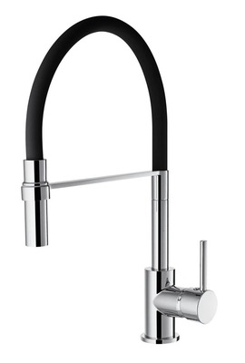 Grifo mezclador de cocina de cartucho de 35 mm Caño de silicona de 360 ​​​​grados Chrome