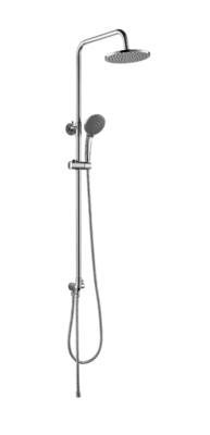 Accesorios de ducha de lluvia de latón macizo cromado con soporte ajustable en altura