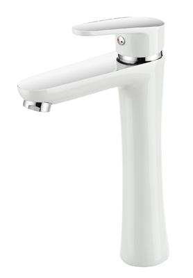 Disponible Grifo Lavabo Agua Fría y Caliente Latón mitad cromo mitad blanco