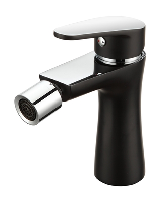 Grifo para bidé de un solo orificio de latón negro clásico con disco de cerámica de 35 mm