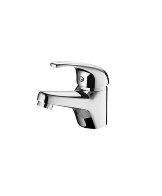De la agua caliente del golpecito de mezclador del lavabo del cuarto de baño instalación fácil negra de cerámica/fría