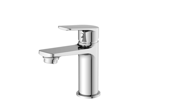 Mezclador de cuencas de latón pulido Mezclador con válvula de cerámica de agua fría / caliente Tecnología de cartucho de 35 mm