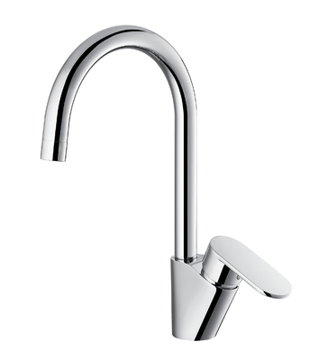 Grifos de fregadero de cocina contemporáneos electrochapados Grifo de cocina de latón pulido