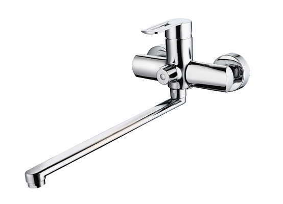 Grifo de bañera con caño largo de 2 agujeros, cartucho de 35mm, mezclador de agua caliente para baño