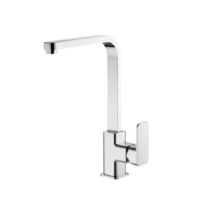 Grifo mezclador de cocina de metal de arco alto Grifos de fregadero de encimera de 363 mm de altura
