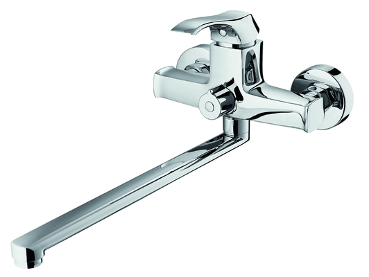 Grifo de bañera de montaje en pared de largo alcance OEM, grifo mezclador de bañera elegante