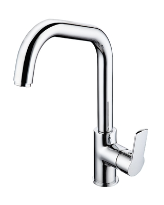 Grifo de agua de lavabo de cocina de rotación estable grifo de fregadero de barra de un agujero moderno