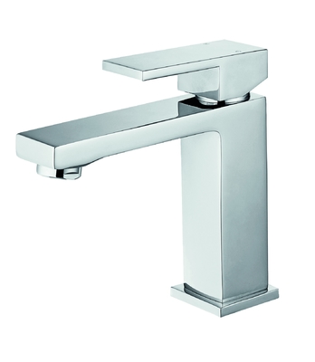 Grifo de lavabo de un solo orificio con una manija Grifo de baño con acabado pulido