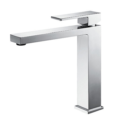 Sola manija   Grifo alto del cuarto de baño del cromo del cuerpo del grifo del lavabo