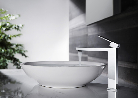 Sola manija   Grifo alto del cuarto de baño del cromo del cuerpo del grifo del lavabo