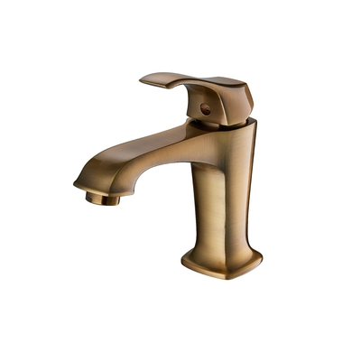Grifo de lavabo de lavado a mano de grifo de baño de un solo orificio de latón antiguo OEM