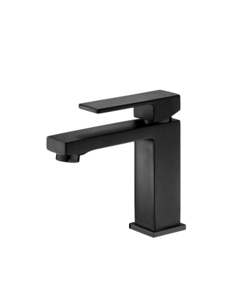 Cartucho de cerámica Grifo monomando para lavabo Grifos de lavandería de color negro mate contra la corrosión