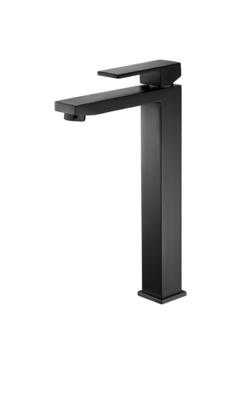 Grifos de lavabo modernos de un orificio en negro mate