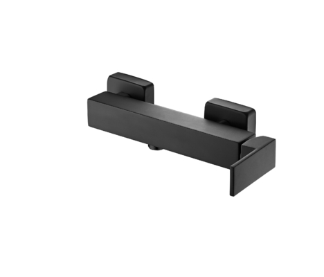 Mezclador de baño negro mate sin huellas dactilares Grifos mezcladores de ducha cuadrados montados en la pared