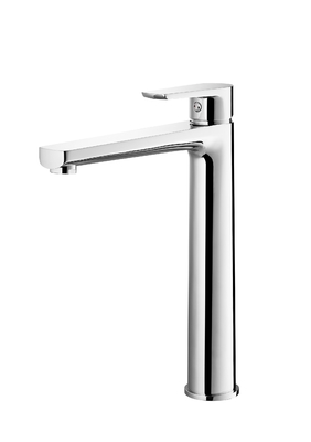 Grifo mezclador de lavabo montado en cubierta de baño de cuerpo alto moderno