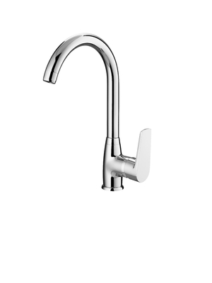 Grifo monomando para cocina de restaurante con manija única para placa de cubierta, resistente al deslustre