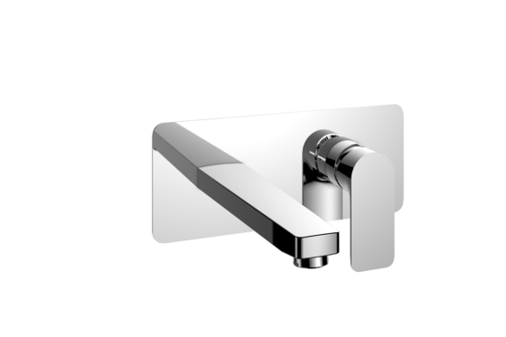 Grifo monomando para bañera de cromo pulido