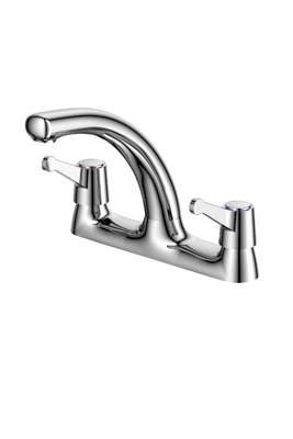 Grifo de baño de doble manija de 1 orificio Material de cobre resistente al deslustre