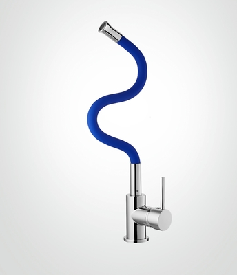 Caño alterable 1 manija Montaje en cubierta Grifo de cocina Grifo de fregadero de cocina flexible