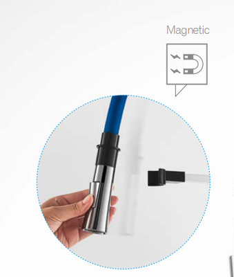 Grifo de cocina de acoplamiento magnético con 2 modos de pulverización, manguera de silicona, grifo de cocina giratorio 360