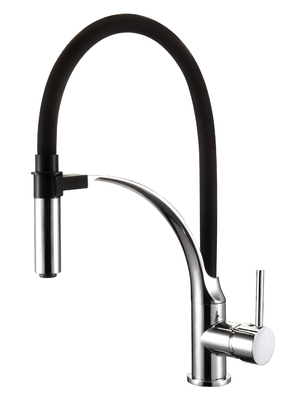 Grifo de cocina extraíble magnético con soporte curvo