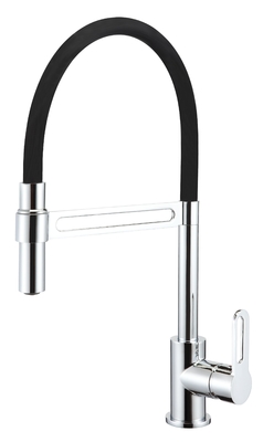 Grifo de cocina con rociador extraíble negro Grifo de agua para fregadero de cocina con manija hueca