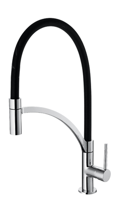 Grifo mezclador de cocina con resorte de acero inoxidable