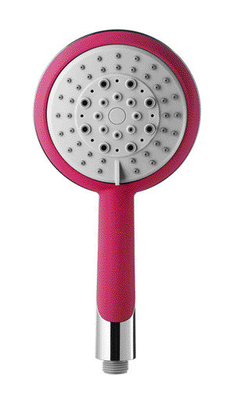 Cabezal de ducha de mano de baño de alta chapado en rosa romántico 5 configuraciones de rociado