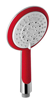 Piezas de repuesto para ducha de baño, color rojo brillante, ducha de mano ajustable, pezón suave