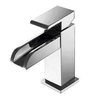 Grifo de lavabo de cascada Suministro de agua fría y caliente de una sola palanca