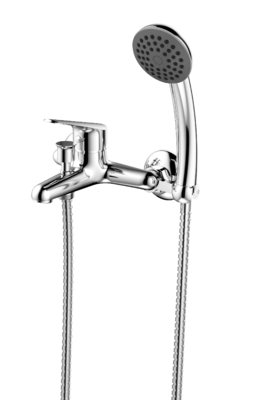 Grifo monomando para bañera para instalación a pared, cromo