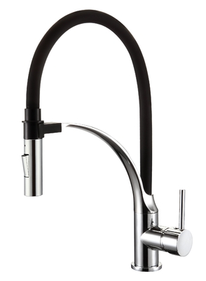 Grifo de cocina extraíble magnético con soporte curvo