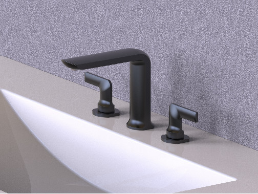 Grifo de lavabo de baño de 2 manijas generalizado Color cromado de 3 orificios