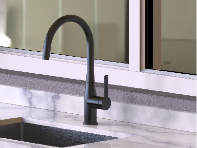 Grifos mezcladores antihuellas para fregadero de cocina giratorios de 360 ​​grados