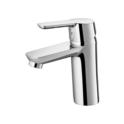 Golpecito monobloque cromado del baño del solo agujero del grifo del lavabo ultra durable