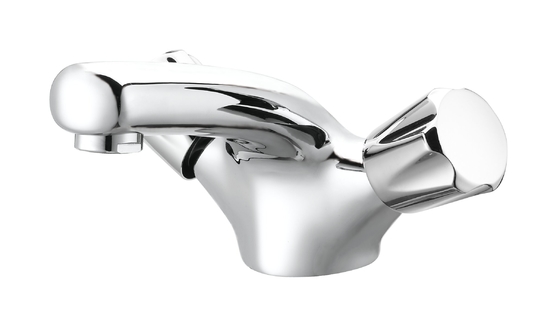 Cuenca de baño de doble palanca fregadero griferías mezcladora cromo grifo caliente y frío cuerpo de válvula de latón sólido