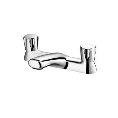 El baño golpea ligeramente la tina del llenador del cuarto de baño del mezclador golpea ligeramente el grifo de latón dual monobloque de Chrome de la palanca